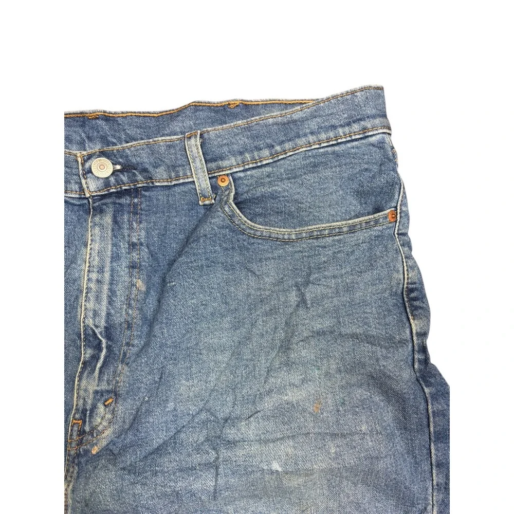 Levis‎ 505 Regular Fit Straight Leg Blue Denim Jeans Mens W40 L32 Medium Wash